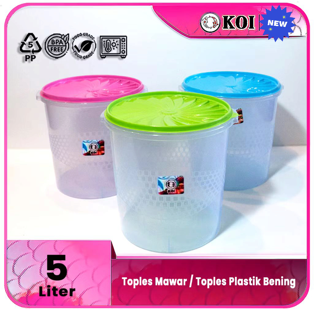 Toples Bening  Serba Guna | Toples Kue Kering Peyek 5 Liter