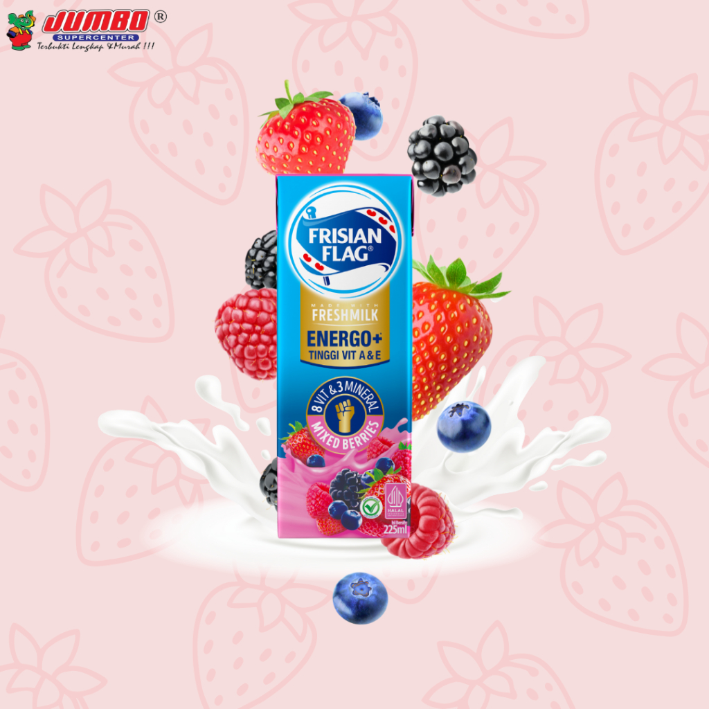 

Frisian Flag Energo+ Mixed Berries 225ml - Susu UHT