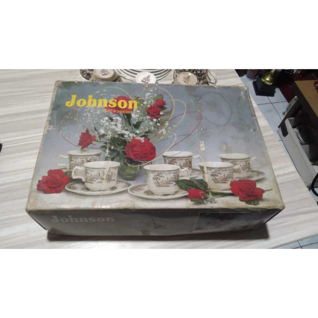 Cangkir Keramik Johnson Kuno Jadul Antik