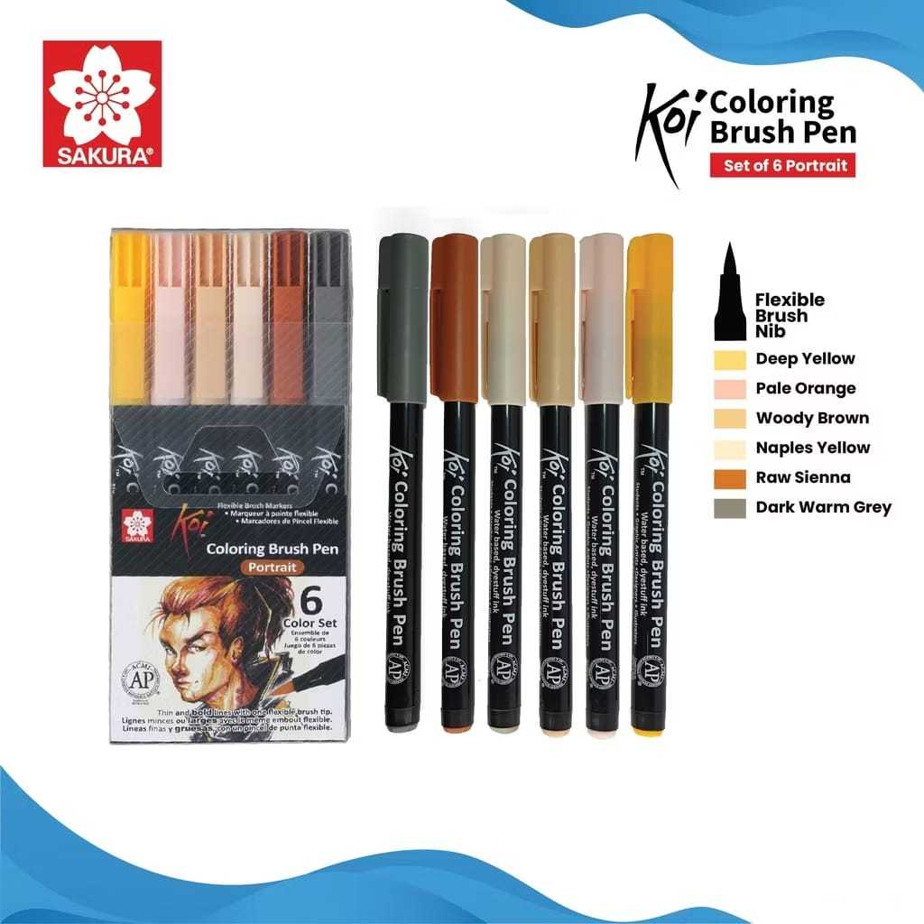 

Gramedia Tunjungan : Sakura Koi Coloring Brush Set 6 Portrait