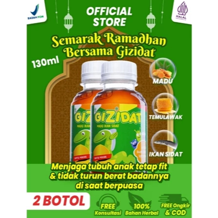 

Madu GIZIDAT Penambah Nafsu Makan Anak - 2 Botol