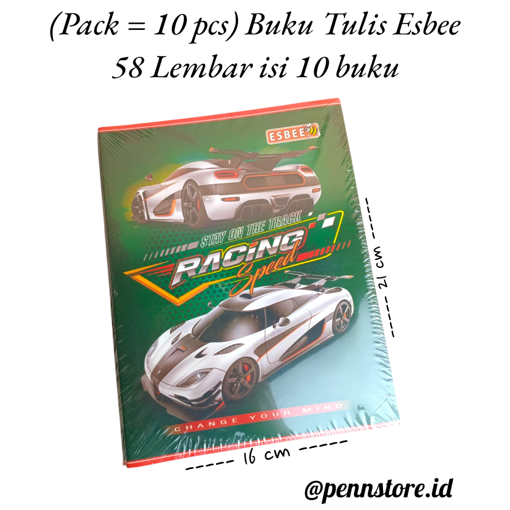 

(Pack = 10 pcs) Buku Tulis Best One 58 lembar isi 10 buku
