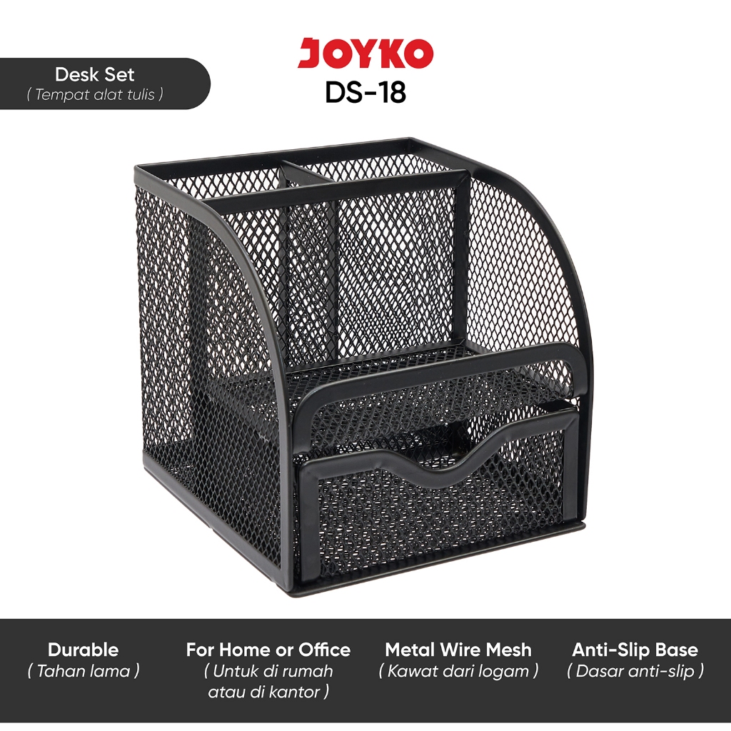 Desk Set Pen Holder Tempat Alat Tulis Jaring Jala Joyko DS-18