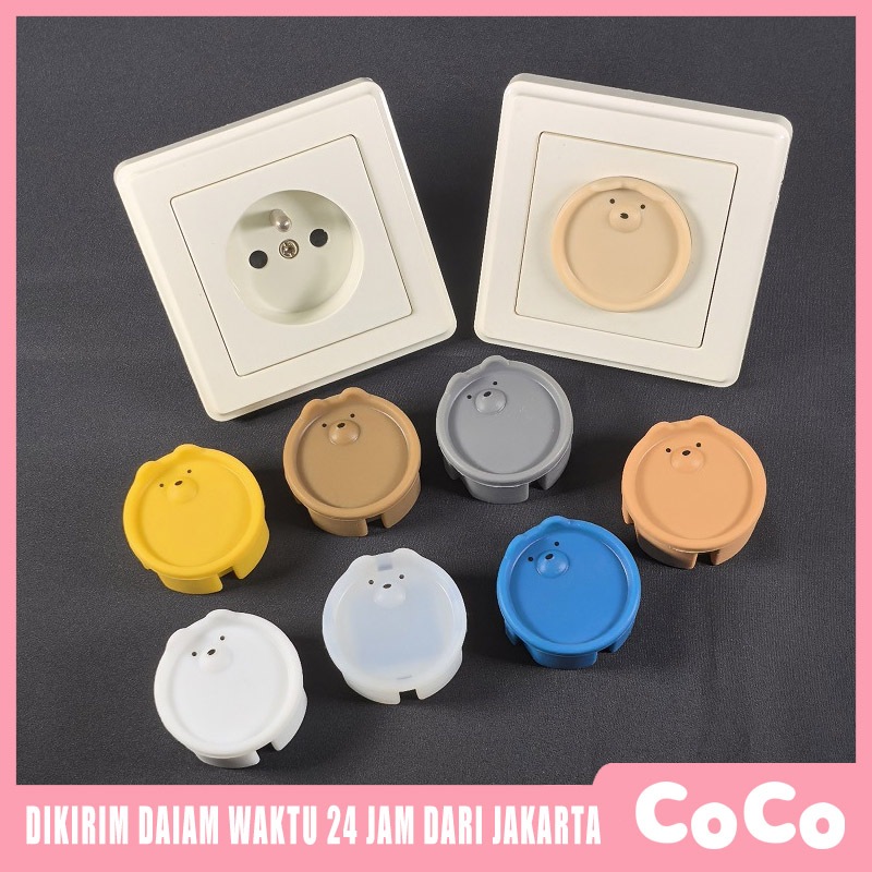 Tutup Stop Kontak Listrik Silikon Penutup Stop Kontak Penutup Colokan Listrik Safety Socket Cover Pe