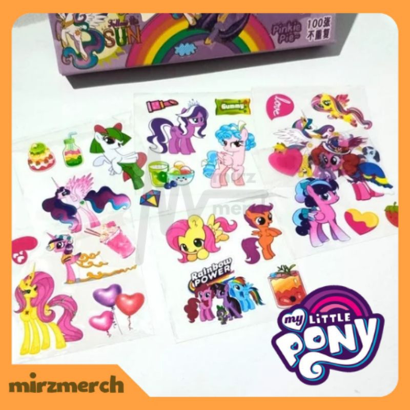 

Sticker Anak Karakter Little Pony Kuda Unicorn Lucu Korea Aesthetic Ecer Isi 5 Lembar/10 Lembar Waterproof Murah