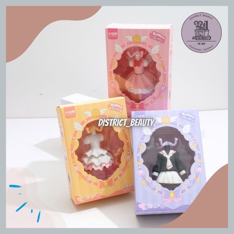 

PENGHAPUS DRESS BAJU KAWAI WANITA JEPANG PENGHAPUS PENSIL BENTUK DRESS 3D PENGHAPUS ERASER MINIATUR PREMIUM TERMURAH