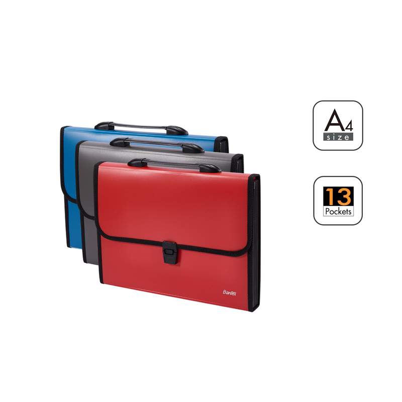 

[Stationery Spectrum] Bantex Map Harmonika A4 / Expanding File 13 Pembatas Warna Klasik BF1501