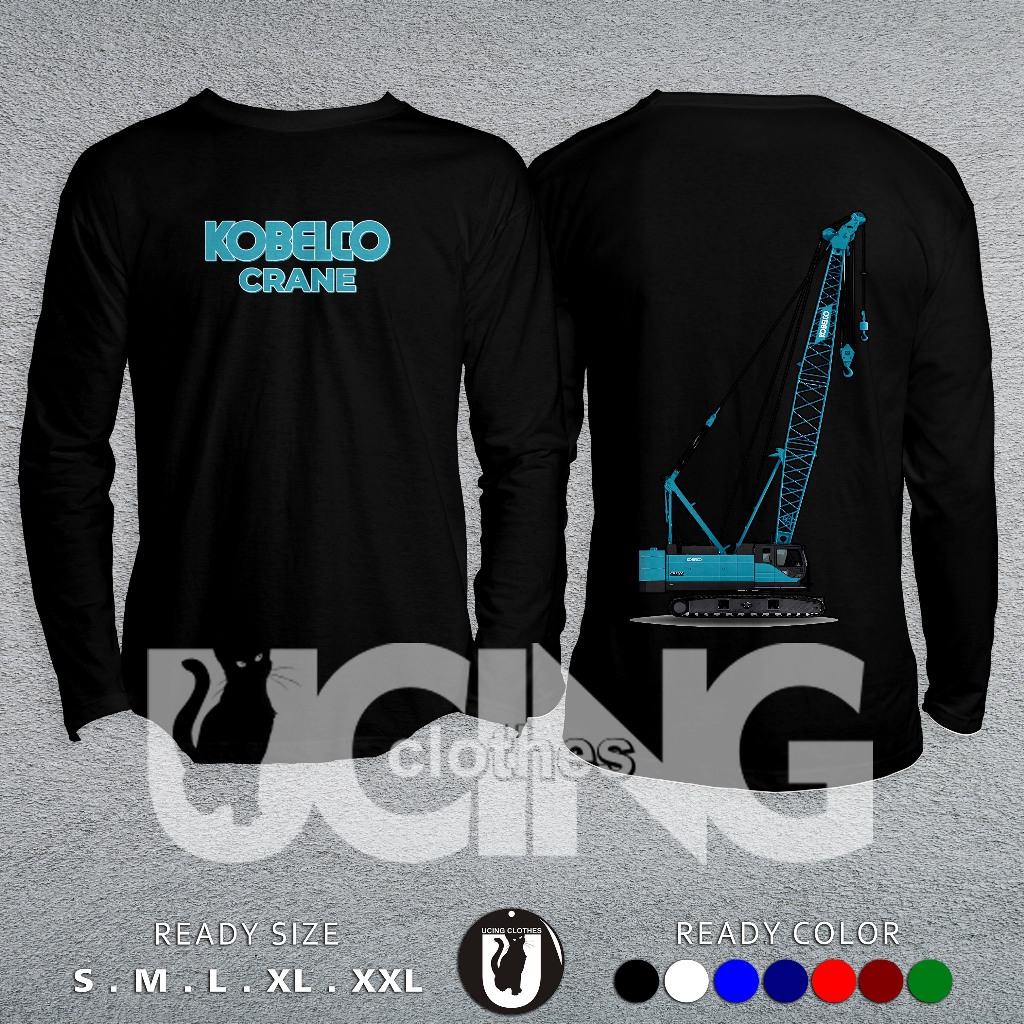Kaos Baju Kobelco Crane Lengan Panjang Kaos Distro