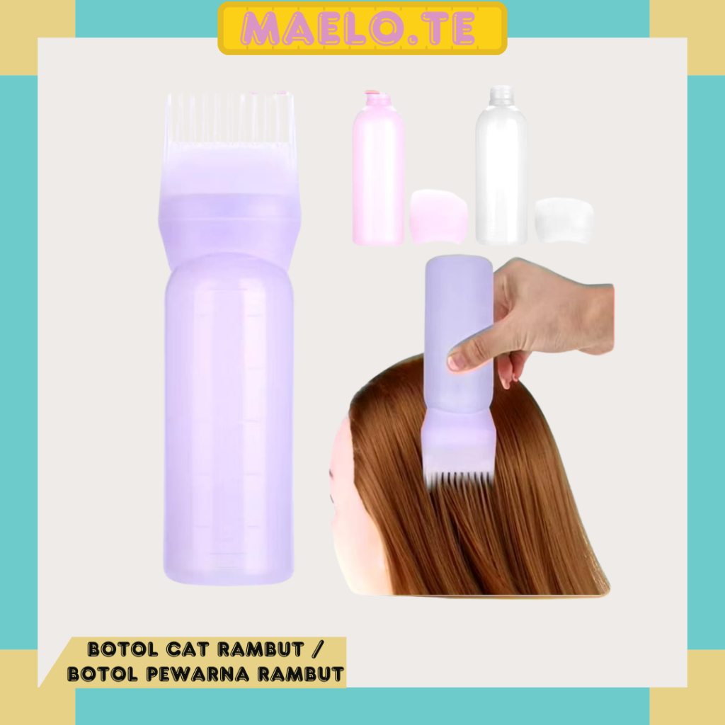 Botol Cat Rambut / Botol Pewarna Rambut / Alat Cat Rambut / Aplikator Cat Sisir / Botol Sisir Salon