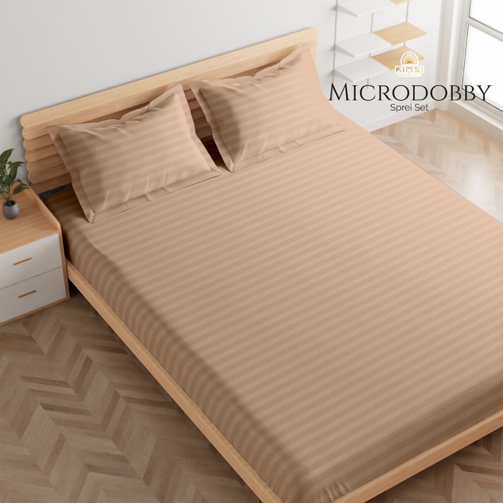 BIG PROMO Sprei Set Micro Dobby Salur Warna Aesthetic Polos / microdobby sprei set warna pastel