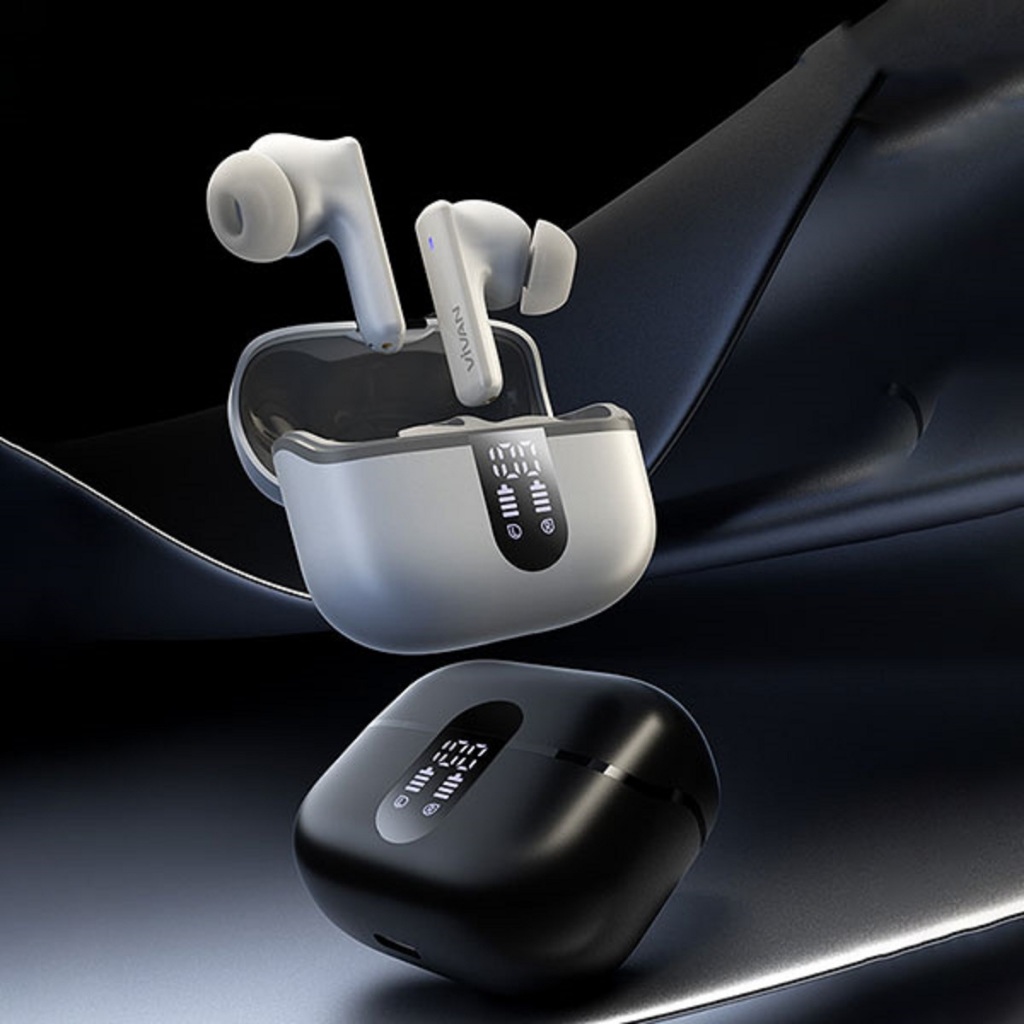 VIVAN Headset TWS Earphone Earbuds Full Bass Liberty T100E TWS Earphone Headset Headphone Bluetooth 