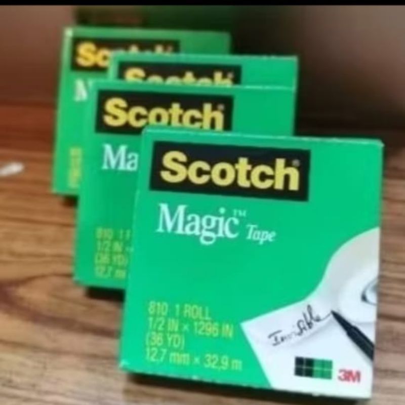 

scotch magic tape 3m 810 invisible tape - isolasi tulis