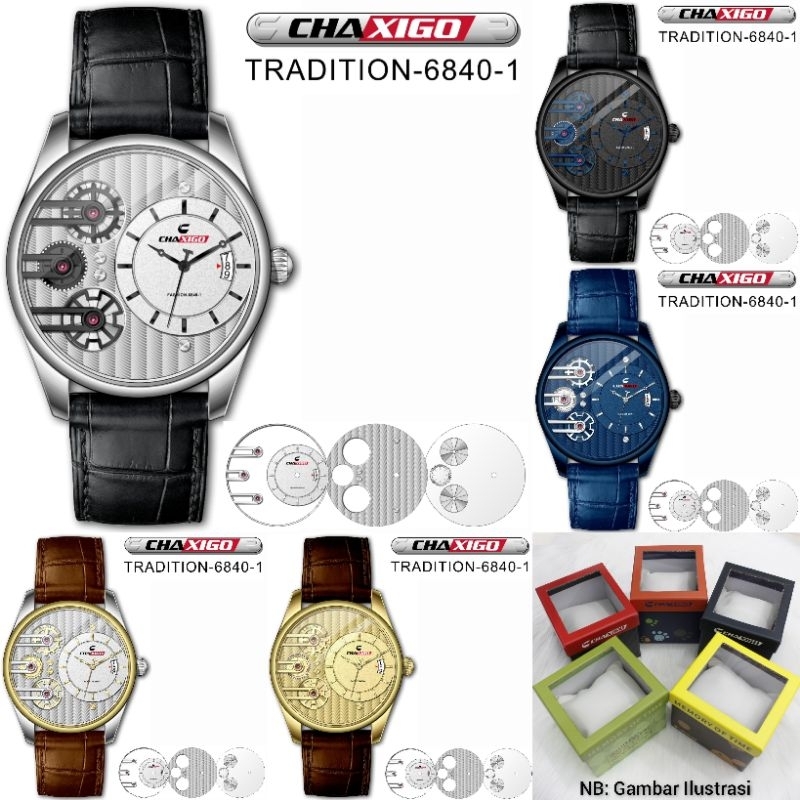 Jam Tangan Pria Chaxigo Tradition 6840-1 Original