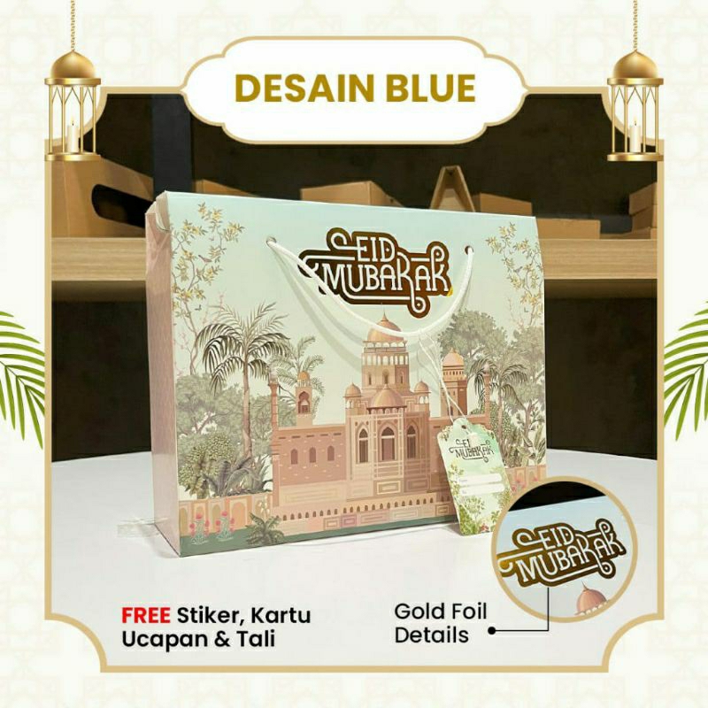 

Gable Box kotak hampers Lebaran idul fitri Tali jinjing/Box Hampers