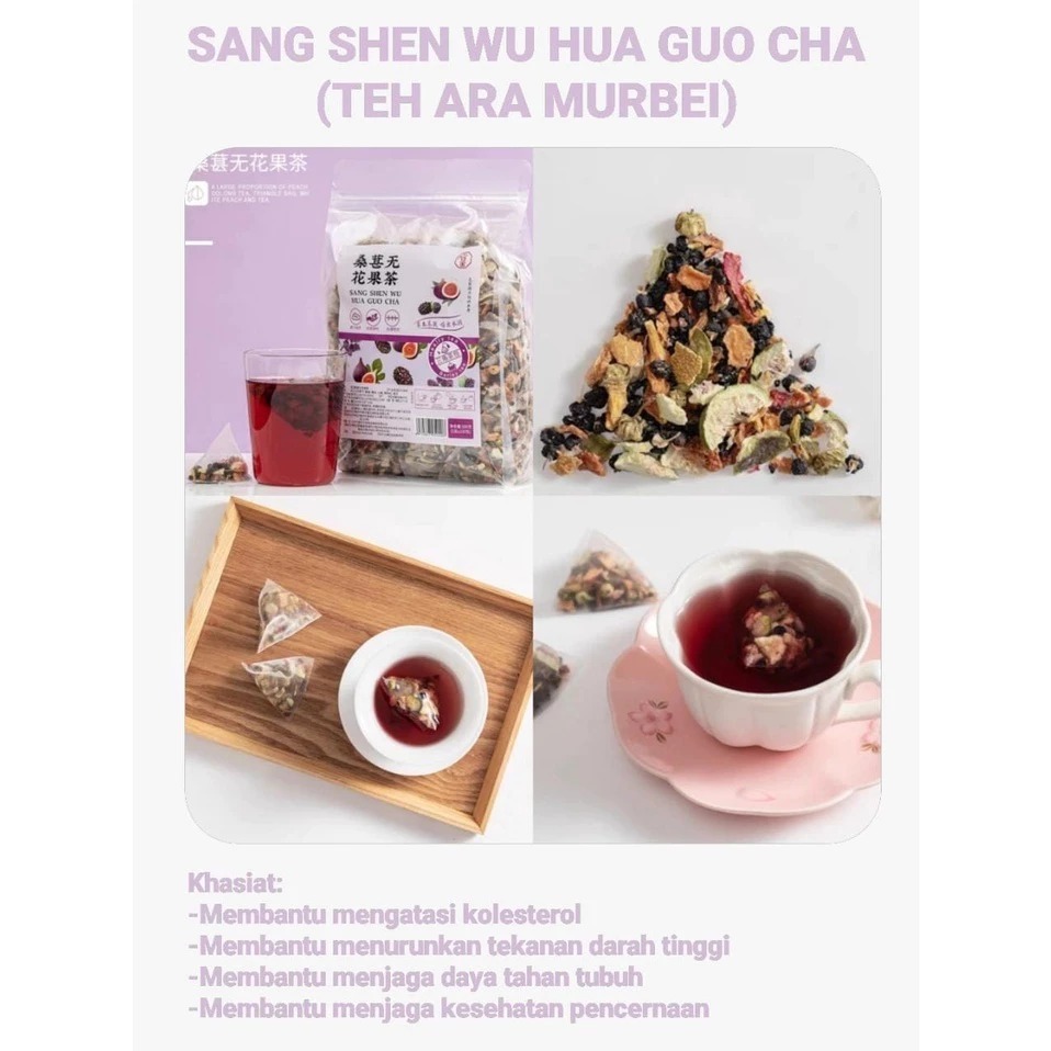 

TEH ARA MURBEI/MULBERRY FIG TEA/SANG SHEN WU HUA GUO CHA/FRUIT TEA/FLOWER TEA/HERBAL TEA