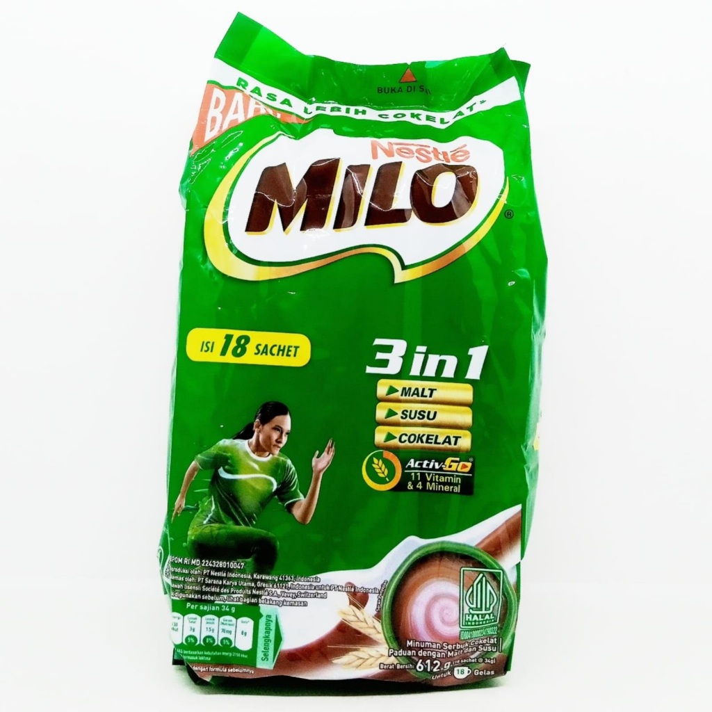 

Nestle Milo 3 in 1 612 gr isi 18 Sachet x 34 gr