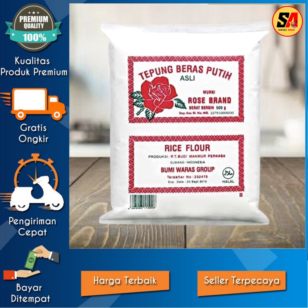 

Tepung Beras Putih Rose Brand 500 Gram