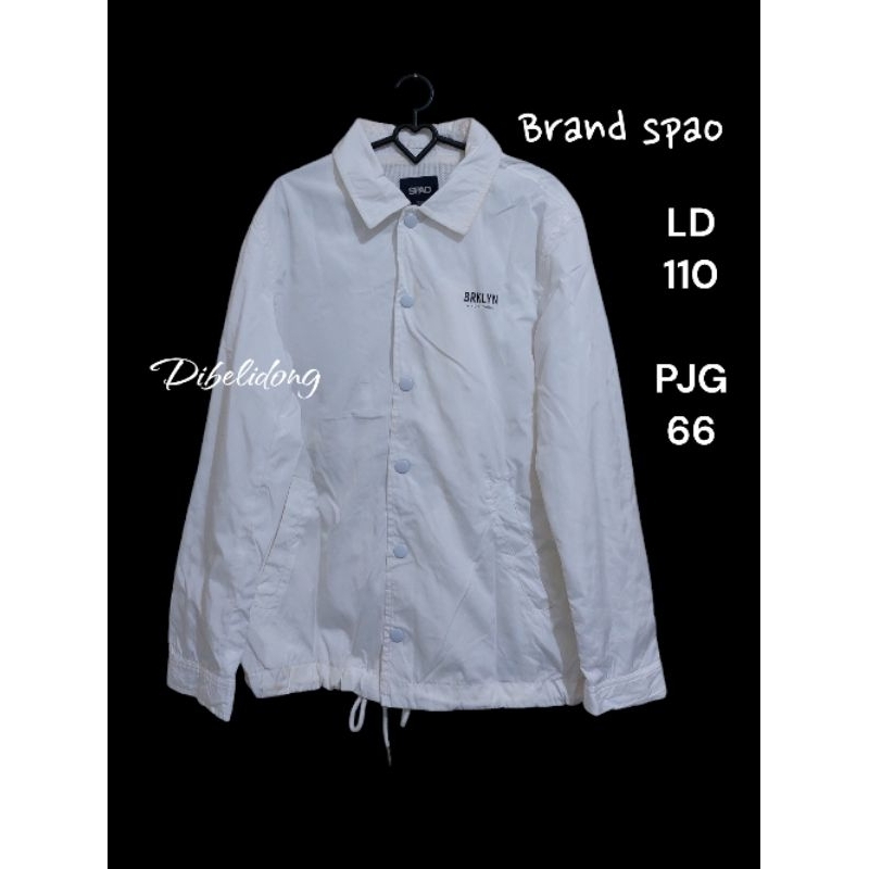 Jaket pria casual putih brand spao