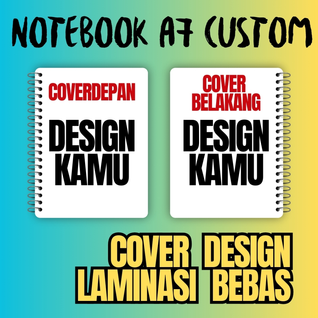 

NOTEBOOK CUSTOM UKURAN A7 SPIRAL 60 HALAMAN
