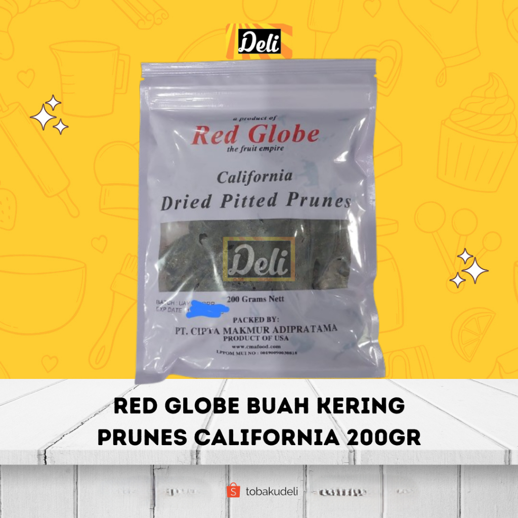 

Red Globe Dried Prunes Buah Plum Kering 200gr