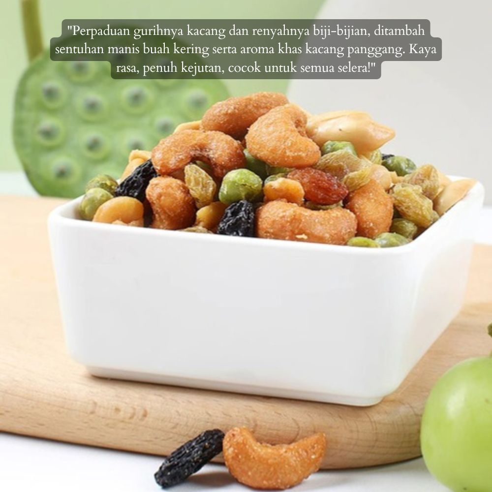 

bGF Gan Yuan Snacks Kacang Daily Mixed Beans Nuts & Dried Fruits Halal 75gr