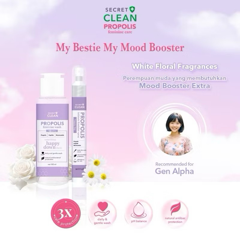 Secret Clean Propolis Feminine Intimate Spray Happy 8ml