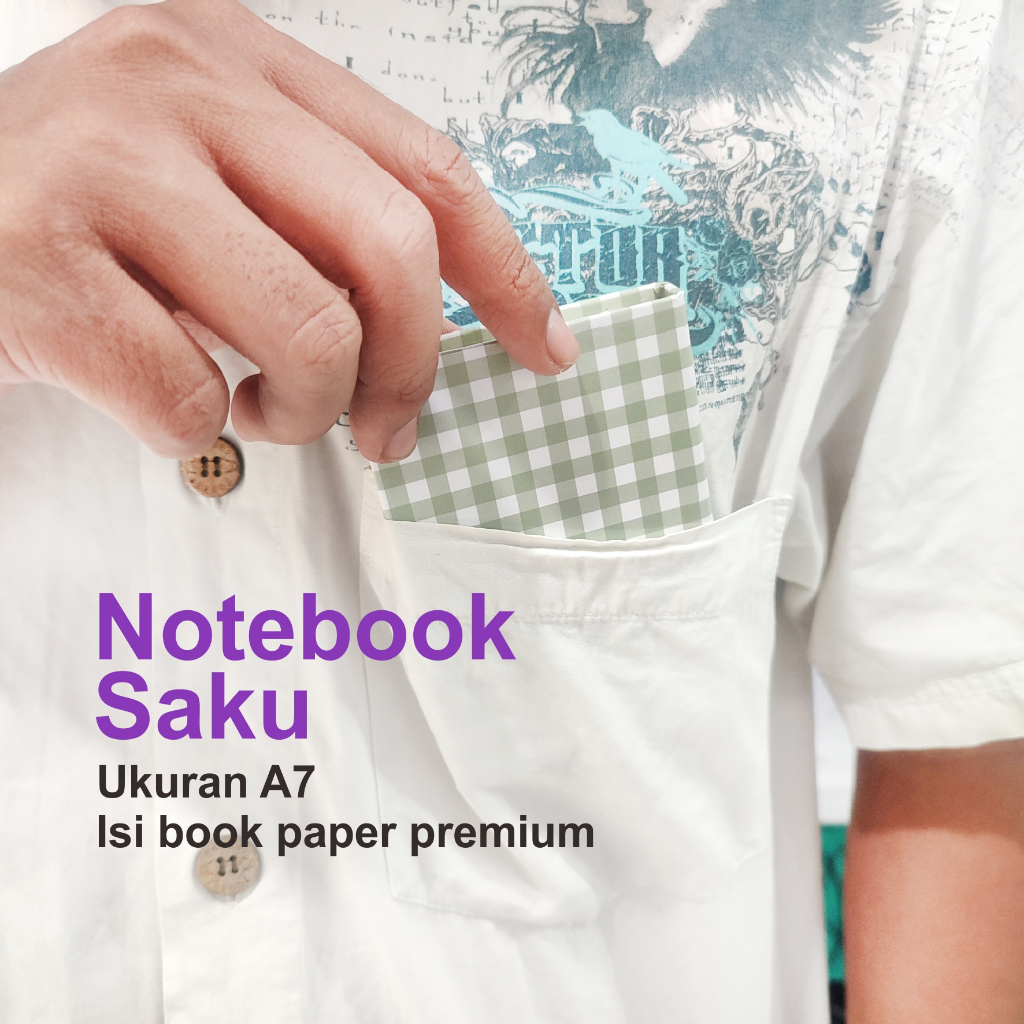 

Notebook Saku Ukuran A7 Isi Book Paper Premium Buku Catatan Mini | Buku Travelling | Buku Ide