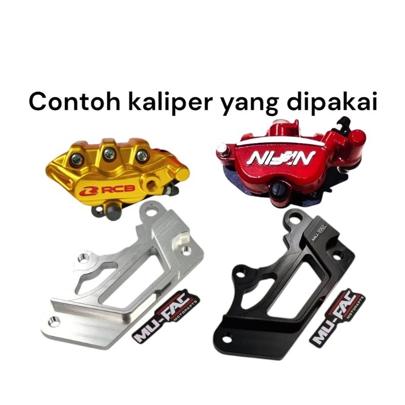 breket cakram depan supra gtr disc disk 300mm breket bracket kaliper nisin samurai disk disc 300mm s