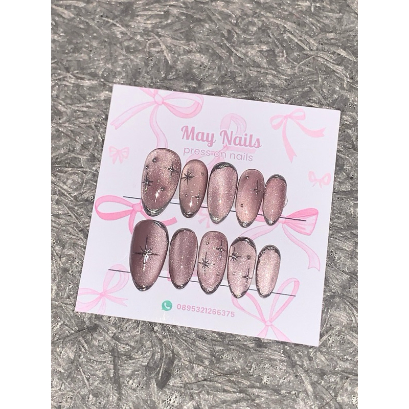 [MayNails] Cat Eye Star Press On Nail