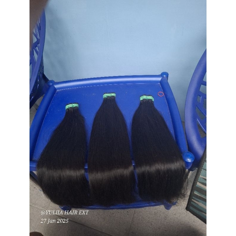 hair extension/rambut sambung asli 45cm premium