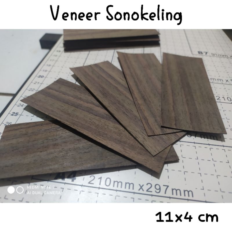 Veneer Sonokeling 11 x 4 cm untuk FingerBoard
