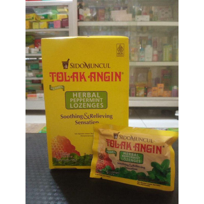 

Tolak Angin Herbal Peppermint Lozenges / Permen Tolak Angin Sachet isi 5 Butir