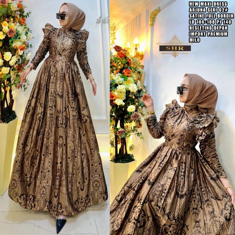 New maxi dress gamis Arjuna By SHR premium