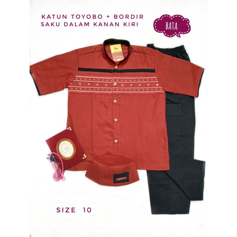 setelan koko anak citra kids 9 10 11 12 model baru saku kanan kiri