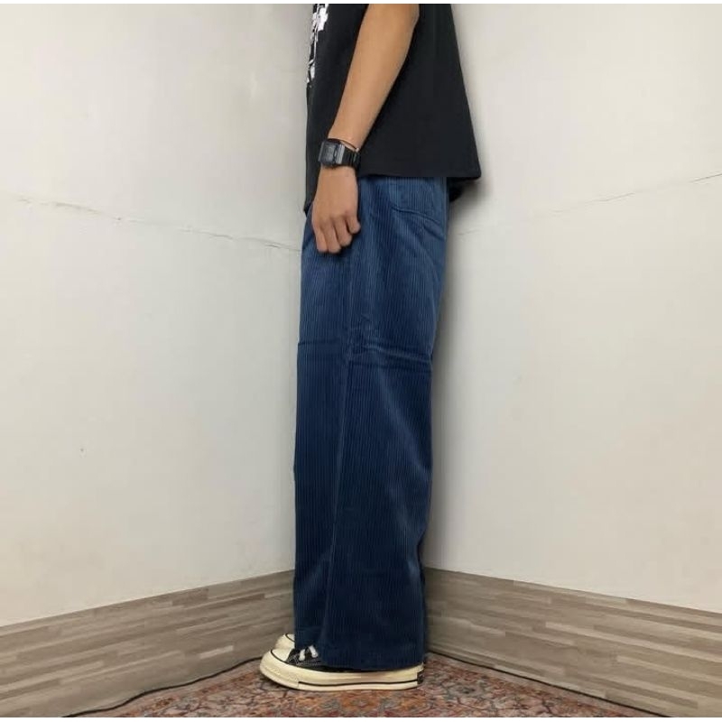 SMANSA MOST CORDUROY PANTS BLUE
