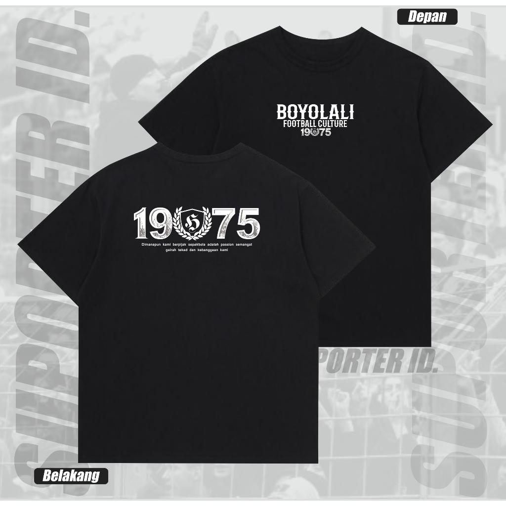 Kaos Suporter Boyolali Tshirt Boyolali Football Culture 1975