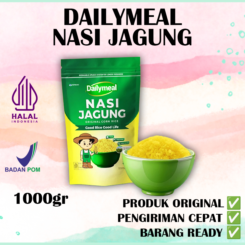 

Dailymeal Nasi Jagung 1Kg Beras Rice Jagung Bebas Gula Bebas Gluten