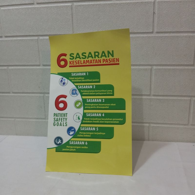 Stiker Keselamatan Pasien / Stiker 6 Sasaran Keselamatan Pasien