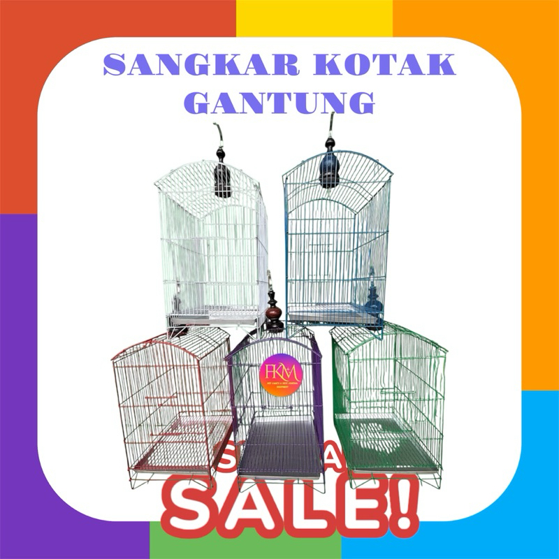 SANGKAR GANTUNG KOTAK BESI LIPAT KK3