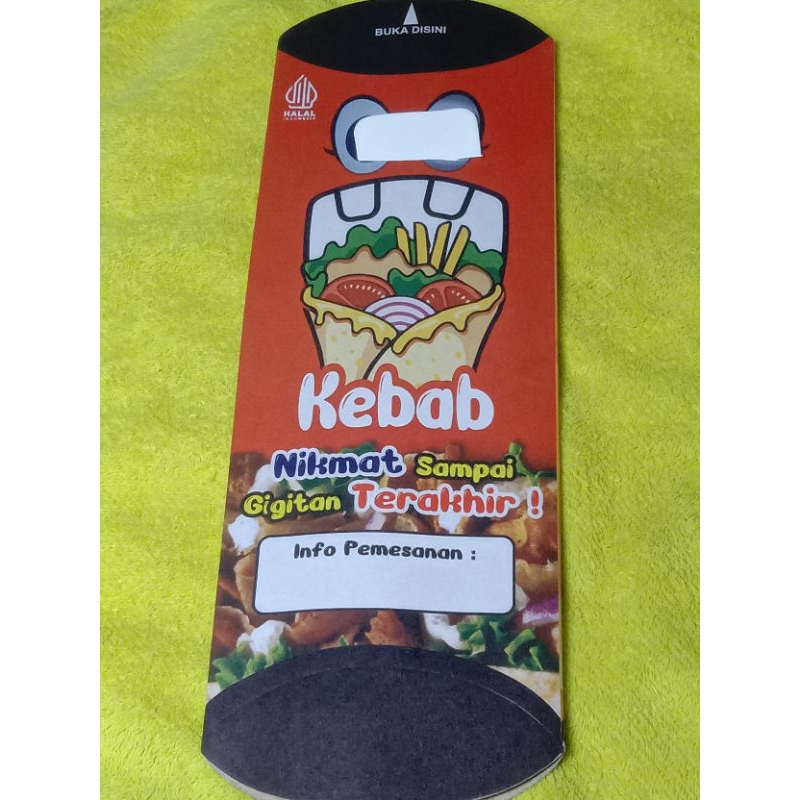 

100 Lembar Kertas Kebab Mini / kemasan kebab / bungkus kebab uk 21x8 cm