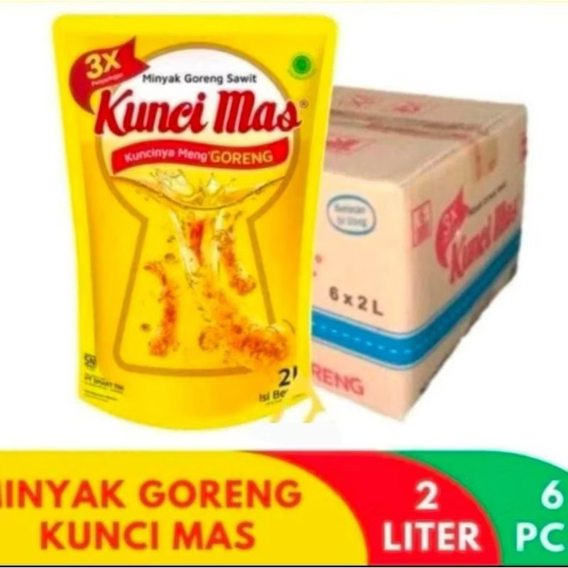 

Minyak Goreng Kunci Mas 2 L ( 1 dos isi 6 pc x 2 L )