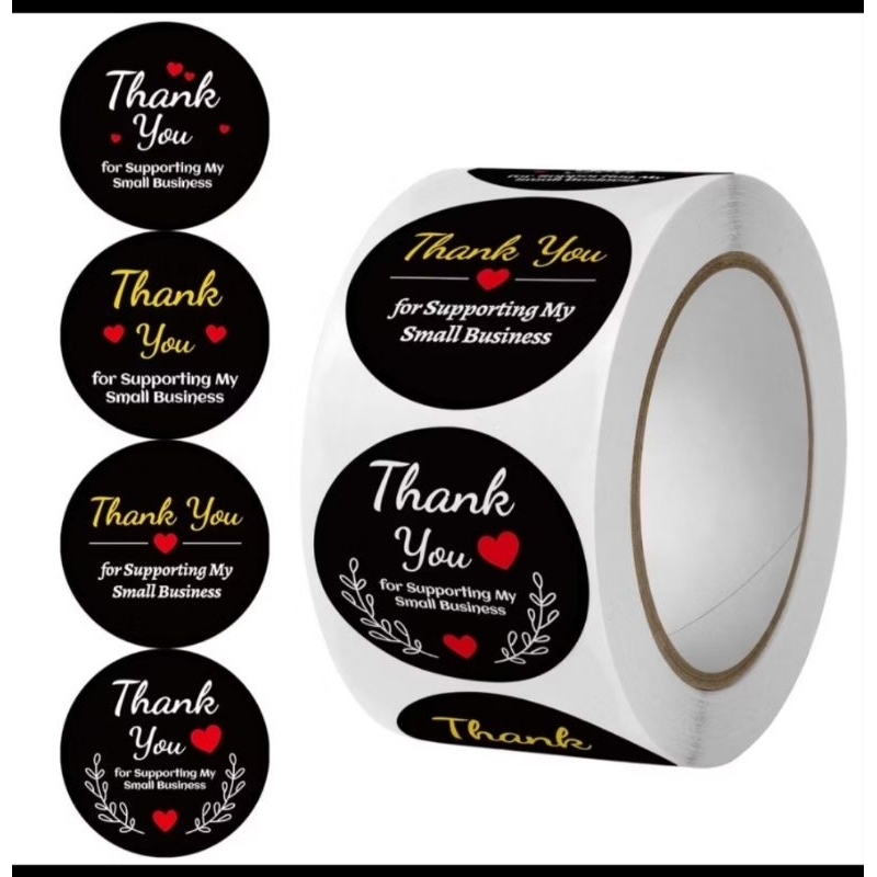 

Stiker thankyou banyak motif isi 500pcs