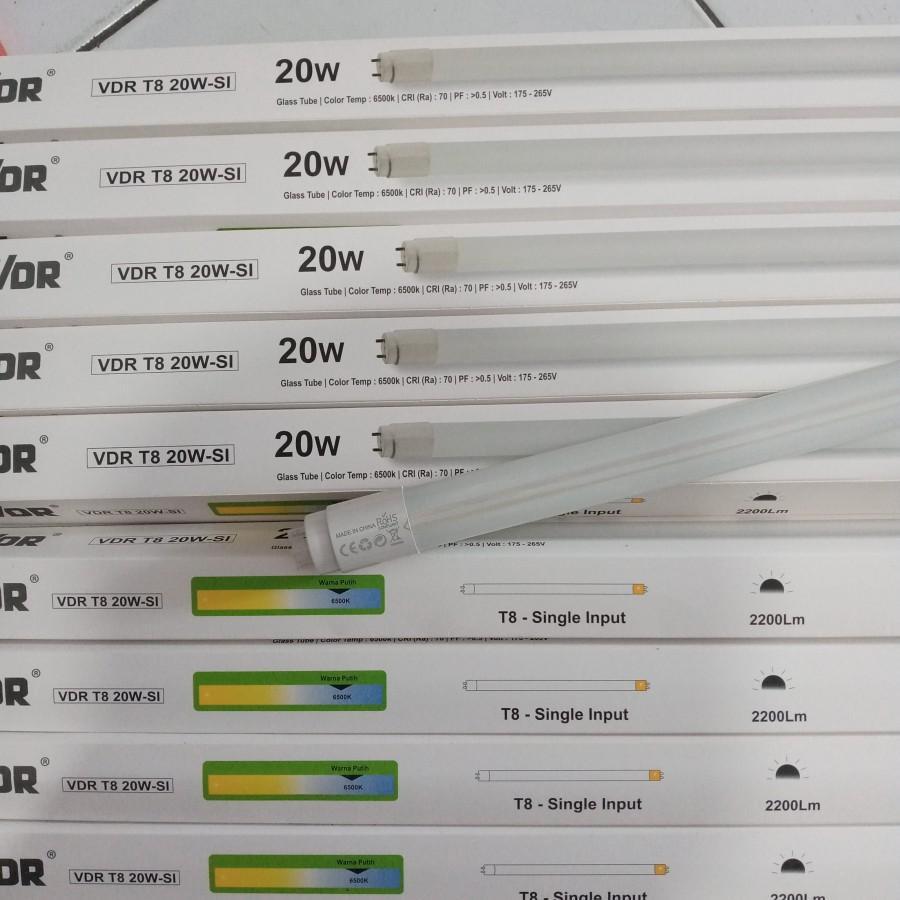Lampu TL T8 Led 20 Watt Panjang 120CM Putih - Single Ended