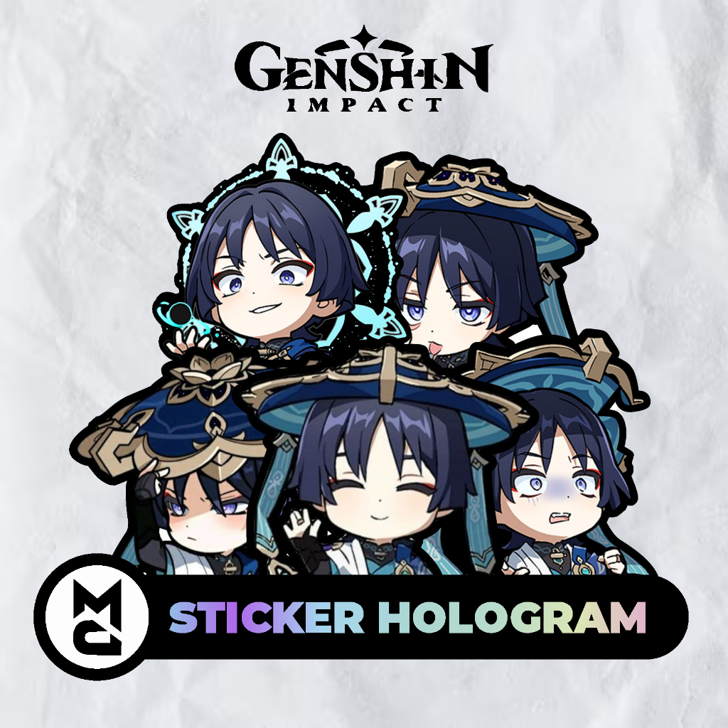 

Sticker Hologram Genshin Impact Wanderer Stiker Vinyl Waterproof Vynil Aesthetic Lucu Helm Laptop Motor