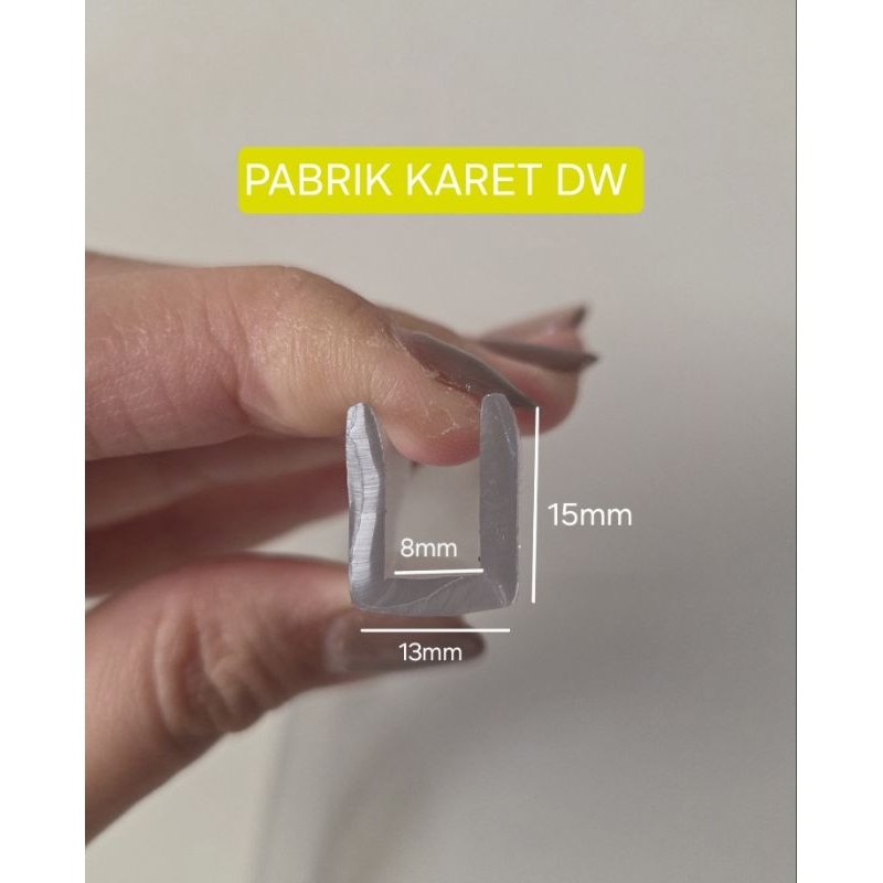 Karet lis u jepit kaca 8 mm List u jepit plat 8mm BENING TRANSPARAN