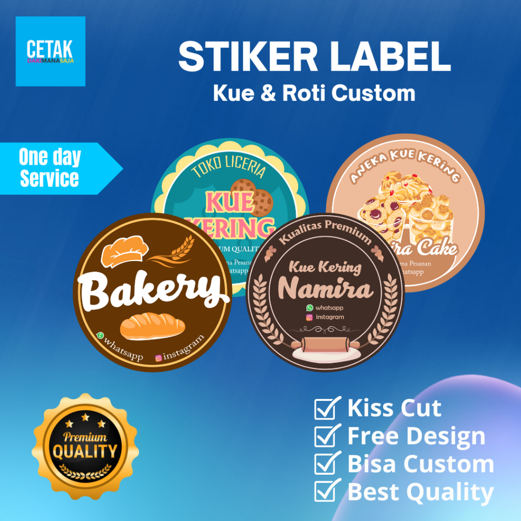 STICKER KUE / STIKER KUE / STIKER ROTI / STIKER KUE LEBARAN / STIKER LEBARAN