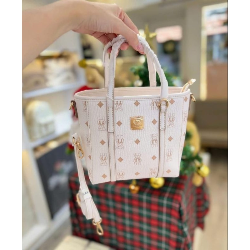 GUOO BEAR/TTWN BEAR GU1206 tote bag ORIGINAL White -Tas ttwn bear-tote ttwnbear