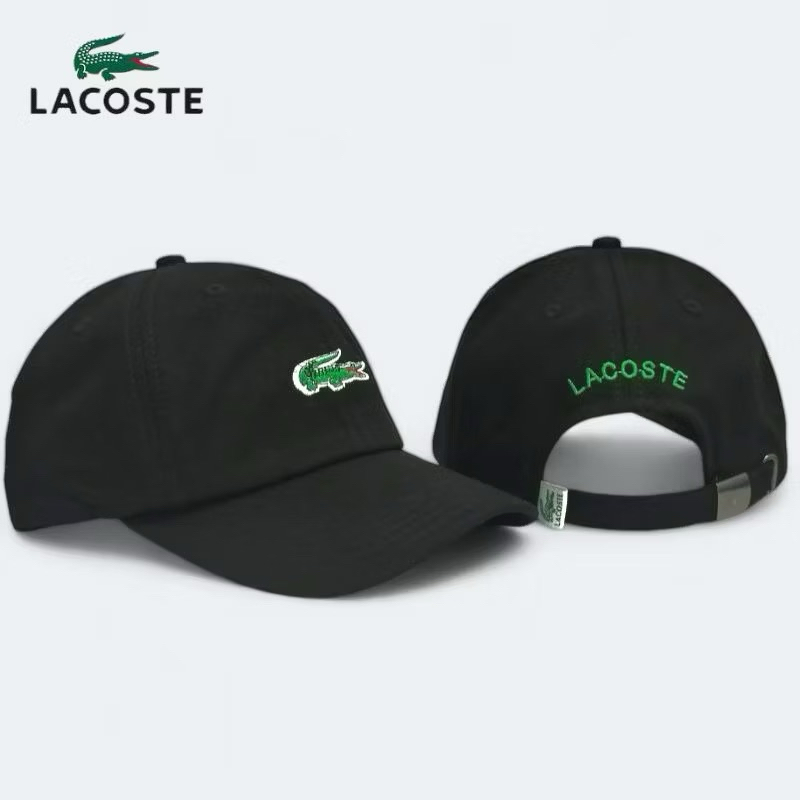 topi distro bordir lacoste topi caps pria wanita premium quality real picture