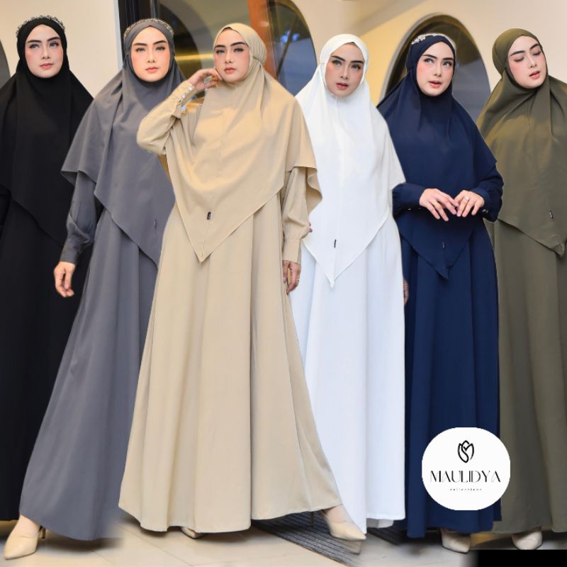 Humaira Set - Gamis Umroh Haji Set Khimar Original