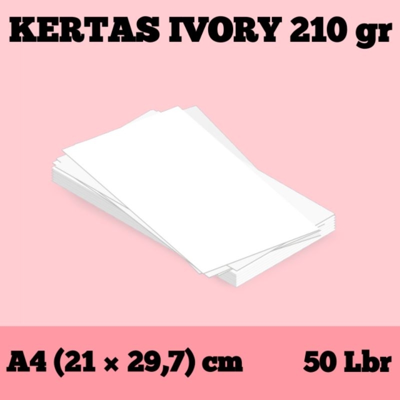 

Kertas Ivory 210 gr 50 lembar ukuran a4